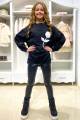 Купить Свитшот черного цвета для девочки A-yugi Jeans Аю24-11Чор на КидБутик Свитшот черного цвета для девочки A-yugi Jeans Аю24-11Чор - фото 6