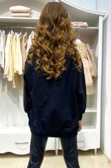 Купить Свитшот черного цвета для девочки A-yugi Jeans Аю24-11Чор на КидБутик Свитшот черного цвета для девочки A-yugi Jeans Аю24-11Чор