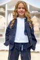 Купить Куртка джинсовая черного цвета для девочки A-yugi Jeans Аю24-8Чор на КидБутик Куртка джинсовая черного цвета для девочки A-yugi Jeans Аю24-8Чор - фото