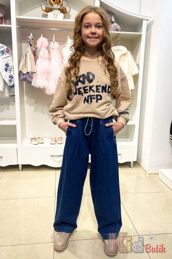 Купить Джинсы-парашюты синего цвета для девочки A-yugi Jeans Аю24-6(9421) на КидБутик Джинсы-парашюты синего цвета для девочки A-yugi Jeans Аю24-6(9421)