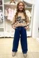 Купить Джинсы-парашюты синего цвета для девочки A-yugi Jeans Аю24-6(9421) на КидБутик Джинсы-парашюты синего цвета для девочки A-yugi Jeans Аю24-6(9421) - фото 4
