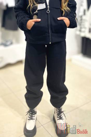 Купити Штани спортивні чорного кольору для дівчинки MiniModa Мі23-19/2Чорн(3433) на КідБутік Штани спортивні чорного кольору для дівчинки MiniModa Мі23-19/2Чорн(3433)