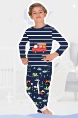 Купити Піжама синя для хлопчика "Пожежна" Elmas Kids Ел23-3010 на КідБутік Піжама синя для хлопчика "Пожежна" Elmas Kids Ел23-3010