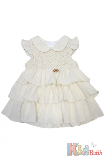 Купить Платье бежевого цвета для девочки MYMIO baby Му24-3905 на КидБутик Платье бежевого цвета для девочки MYMIO baby Му24-3905