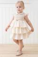 Купить Платье бежевого цвета для девочки MYMIO baby Му24-3905 на КидБутик Платье бежевого цвета для девочки MYMIO baby Му24-3905 - фото