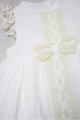 Купить Платье молочного цвета для девочки MYMIO baby Му24-3896 на КидБутик Платье молочного цвета для девочки MYMIO baby Му24-3896 - фото 4