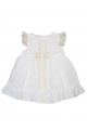 Купить Платье молочного цвета для девочки Elf Kids Му24-3896 на КидБутик Платье молочного цвета для девочки Elf Kids Му24-3896