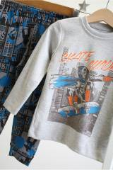 Пижама серая для маленького мальчика "Skate ninja" Vitmo Вт24-90645Ср