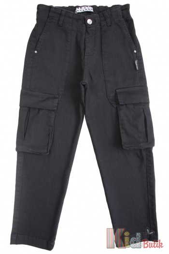 Купити Джинси карго чорні універсальні A-yugi Jeans Аю24-12(5435) на КідБутік Джинси карго чорні універсальні A-yugi Jeans Аю24-12(5435)