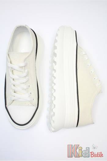 Купить Кеды белые на высокой подошве с темным кантом Abby Shoes Аб24-29Біл на КидБутик Кеды белые на высокой подошве с темным кантом Abby Shoes Аб24-29Біл