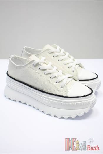 Купить Кеды белые на высокой подошве с темным кантом Abby Shoes Аб24-29Біл на КидБутик Кеды белые на высокой подошве с темным кантом Abby Shoes Аб24-29Біл