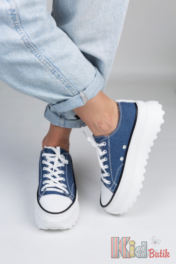 Купити Кеди сині на високій підошві з темним кантом Abby Shoes Аб24-29Син на КідБутік Кеди сині на високій підошві з темним кантом Abby Shoes Аб24-29Син