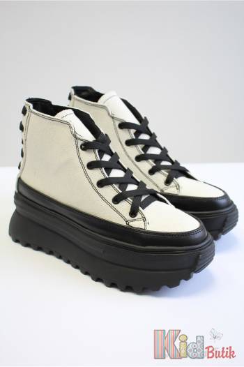 Купить Кеды белые за щиколотку на высокой подошве Abby Shoes Аб24-30Біл/чор на КидБутик Кеды белые за щиколотку на высокой подошве Abby Shoes Аб24-30Біл/чор