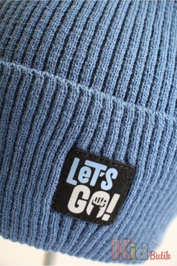 Купить Шапка синяя "Let's Go!" для мальчика Другие бренды А24-4Сн(3269) на КидБутик Шапка синяя "Let's Go!" для мальчика Другие бренды А24-4Сн(3269)