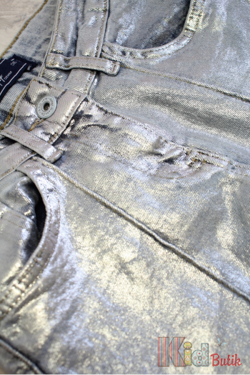 Купити Металізовані джинси паллацо з сріблястим напиленням A-yugi Jeans Аю24-19Блак на КідБутік Металізовані джинси паллацо з сріблястим напиленням A-yugi Jeans Аю24-19Блак