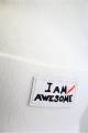 Купити Шапка молочна "I am Awesome" для хлопчика Nikola N24-9Мол(24SP40) на КідБутік Шапка молочна "I am Awesome" для хлопчика Nikola N24-9Мол(24SP40) - фото 3