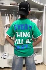 Футболка зеленая "Every Thing Will Be Okay" для мальчика Marions Мр24-32(7814)