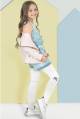Купить Колготки белые "Flashbac kJunior" для девочки 3D 40den Bolina Baby DR2325 на КидБутик Колготки белые "Flashbac kJunior" для девочки 3D 40den Bolina Baby DR2325