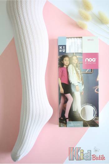 Купити Колготки білі "Braid" для дівчинки Knittex DR2229-б на КідБутік Колготки білі "Braid" для дівчинки Knittex DR2229-б