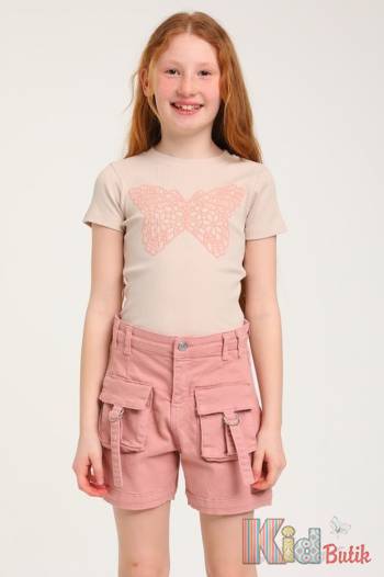 Купить Футболка бежевая для девочки "Ажурная бабочка" Escabel Kids Ес24-33Беж(35801) на КидБутик Футболка бежевая для девочки "Ажурная бабочка" Escabel Kids Ес24-33Беж(35801)