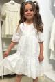 Купить Платье белое с принтом из рельефных цветочков Escabel Kids Ес24-26(35708) на КидБутик Платье белое с принтом из рельефных цветочков Escabel Kids Ес24-26(35708) - фото 4
