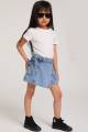 Купить Юбка-шорты джинсовая синяя для девочки Escabel Kids Ес24-20(2455) на КидБутик Юбка-шорты джинсовая синяя для девочки Escabel Kids Ес24-20(2455) - фото 3