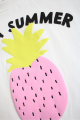 Купити Футболка біла для дівчинки "Hola Summer" Escabel Kids Ес24-31(35759) на КідБутік Футболка біла для дівчинки "Hola Summer" Escabel Kids Ес24-31(35759) - фото 3