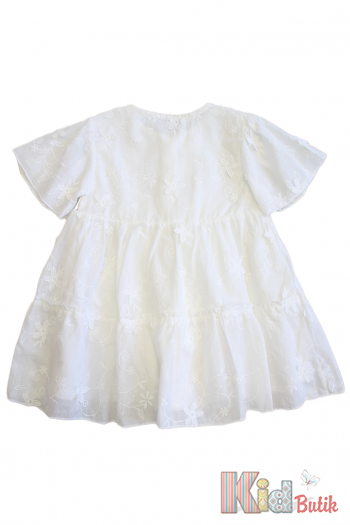 Купить Платье белое в объемные цветочки Escabel Kids Ес24-29(35724) на КидБутик Платье белое в объемные цветочки Escabel Kids Ес24-29(35724)