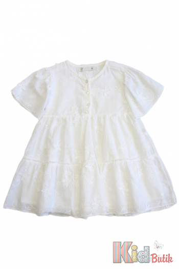 Купить Платье белое в объемные цветочки Escabel Kids Ес24-29(35724) на КидБутик Платье белое в объемные цветочки Escabel Kids Ес24-29(35724)