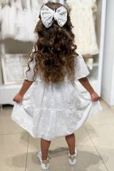 Купить Платье белое в объемные цветочки Escabel Kids Ес24-29(35724) на КидБутик Платье белое в объемные цветочки Escabel Kids Ес24-29(35724)