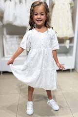 Купить Платье белое в объемные цветочки Escabel Kids Ес24-29(35724) на КидБутик Платье белое в объемные цветочки Escabel Kids Ес24-29(35724)