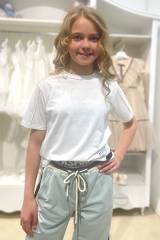 Купить Футболка молочная "New Collection" для девочки LOCOLOCO ЛЛ24-25(9110) на КидБутик Футболка молочная "New Collection" для девочки LOCOLOCO ЛЛ24-25(9110)