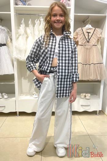Купить Штаны спортивные палаццо "Fashion" молочного цвета для девочки WKS Wks24-10Мол на КидБутик Штаны спортивные палаццо "Fashion" молочного цвета для девочки WKS Wks24-10Мол