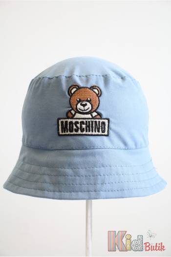 Купить Панамка светло-синяя "Мишка Moschino" для мальчика Nikola N24-36Блак на КидБутик Панамка светло-синяя "Мишка Moschino" для мальчика Nikola N24-36Блак