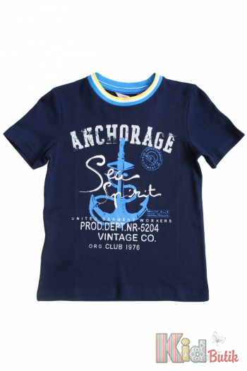 Купити Футболка темно-синя "Anchorage" для хлопчика Boboli Р-502029-2440 на КідБутік Футболка темно-синя "Anchorage" для хлопчика Boboli Р-502029-2440