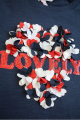 Купить Футболка синяя "Lovely" для девочки Boboli Р-452045-2440 на КидБутик Футболка синяя "Lovely" для девочки Boboli Р-452045-2440 - фото 3