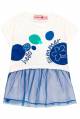 Купить Платье с фатином "Hello Summer" для девочки Boboli Р-249151 на КидБутик Платье с фатином "Hello Summer" для девочки Boboli Р-249151 - фото