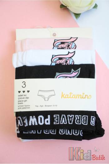 Купить Трусики 3шт. "07" для девочки 7-8 лет Katamino 24-К128433 на КидБутик Трусики 3шт. "07" для девочки 7-8 лет Katamino 24-К128433