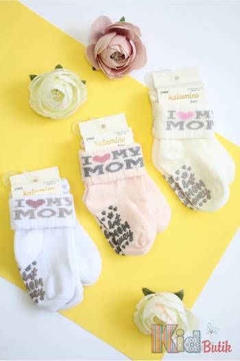 Купити Шкарпетки 2пари "I Love My Mom" для дівчинки 0-6міс. Katamino 24-к44118 на КідБутік Шкарпетки 2пари "I Love My Mom" для дівчинки 0-6міс. Katamino 24-к44118