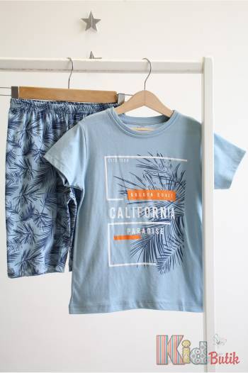 Купить Пижама голубая "California" для мальчика Vitmo Вт24-26986Гл на КидБутик Пижама голубая "California" для мальчика Vitmo Вт24-26986Гл