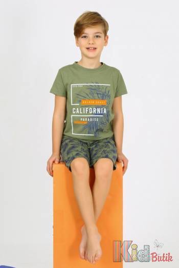 Купить Пижама зеленая "California" для мальчика Vitmo Вт24-27136Зл на КидБутик Пижама зеленая "California" для мальчика Vitmo Вт24-27136Зл