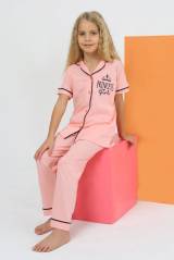 Купить Пижама персиковая для маленькой девочки "Princess Girl" Vitmo Вт24-20861Перс на КидБутик Пижама персиковая для маленькой девочки "Princess Girl" Vitmo Вт24-20861Перс