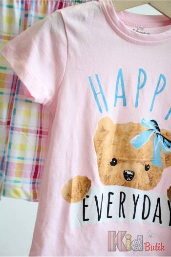 Купити Піжама рожева "Happy Teddy Everyday" для дівчинки Vitmo Вт24-22513Рз на КідБутік Піжама рожева "Happy Teddy Everyday" для дівчинки Vitmo Вт24-22513Рз