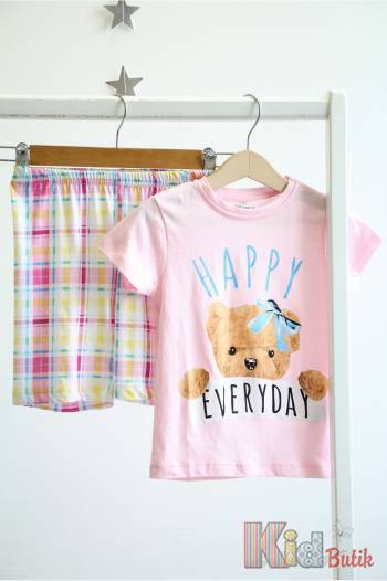 Купити Піжама рожева "Happy Teddy Everyday" для дівчинки Vitmo Вт24-22513Рз на КідБутік Піжама рожева "Happy Teddy Everyday" для дівчинки Vitmo Вт24-22513Рз