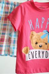 Купить Пижама коралловая "Happy Teddy Everyday" для старшей девочки Vitmo Вт24-22711Крл на КидБутик Пижама коралловая "Happy Teddy Everyday" для старшей девочки Vitmo Вт24-22711Крл