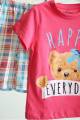 Купить Пижама коралловая "Happy Teddy Everyday" для маленькой девочки Vitmo Вт24-22612Крл на КидБутик Пижама коралловая "Happy Teddy Everyday" для маленькой девочки Vitmo Вт24-22612Крл - фото 2