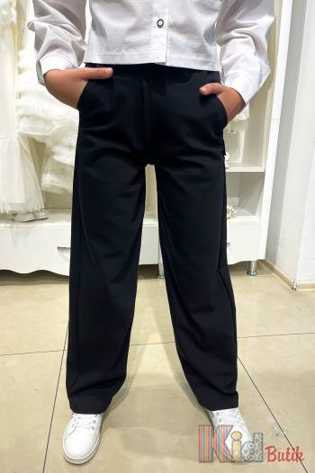 Купить Брюки палаццо черного цвета для девочки A-yugi Jeans Аю24-35 на КидБутик Брюки палаццо черного цвета для девочки A-yugi Jeans Аю24-35