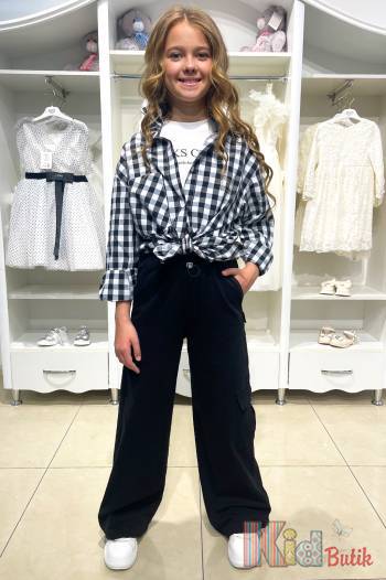 Купить Джинсы карго для девочки A-yugi Jeans Аю24-40 на КидБутик Джинсы карго для девочки A-yugi Jeans Аю24-40