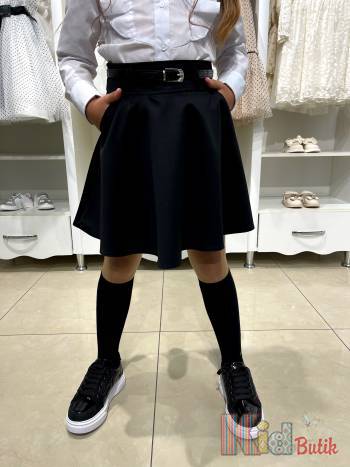 Купить Юбка клешная с пояском для девочки Sen Kids Т24-6(27-757) на КидБутик Юбка клешная с пояском для девочки Sen Kids Т24-6(27-757)