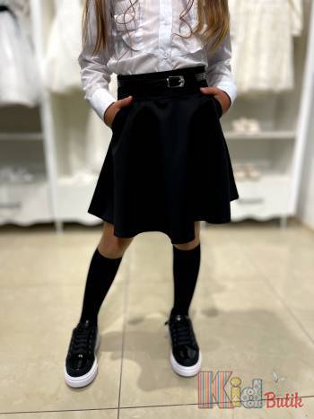 Купить Юбка клешная с пояском для девочки Sen Kids Т24-6(27-757) на КидБутик Юбка клешная с пояском для девочки Sen Kids Т24-6(27-757)